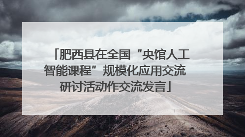 肥西县在全国“央馆人工智能课程”规模化应用交流研讨活动作交流发言