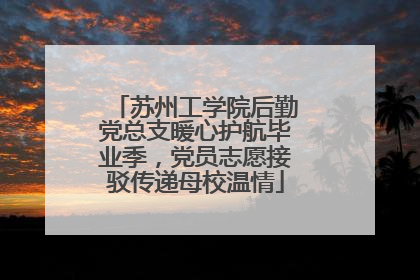 苏州工学院后勤党总支暖心护航毕业季，党员志愿接驳传递母校温情