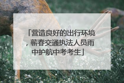 营造良好的出行环境，蕲春交通执法人员雨中护航中考考生