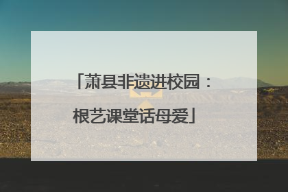萧县非遗进校园：根艺课堂话母爱