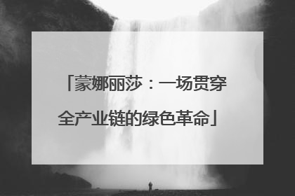 蒙娜丽莎：一场贯穿全产业链的绿色革命