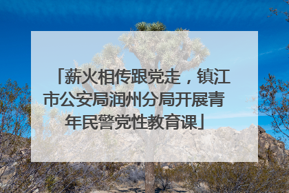 薪火相传跟党走，镇江市公安局润州分局开展青年民警党性教育课