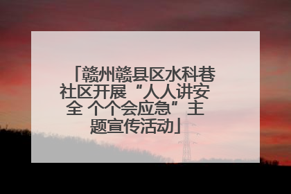 赣州赣县区水科巷社区开展“人人讲安全 个个会应急”主题宣传活动