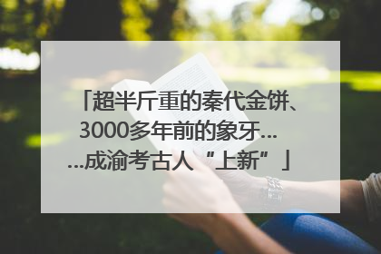 超半斤重的秦代金饼、3000多年前的象牙……成渝考古人“上新”