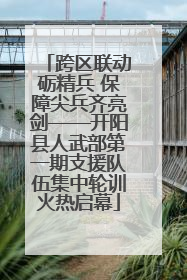 跨区联动砺精兵 保障尖兵齐亮剑——开阳县人武部第一期支援队伍集中轮训火热启幕