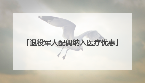 退役军人配偶纳入医疗优惠