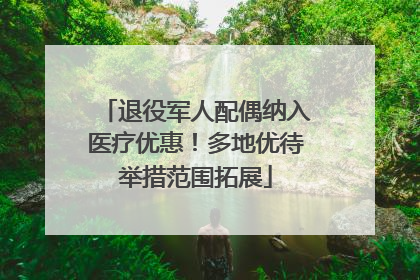 退役军人配偶纳入医疗优惠！多地优待举措范围拓展