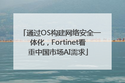 通过OS构建网络安全一体化，Fortinet看重中国市场AI需求