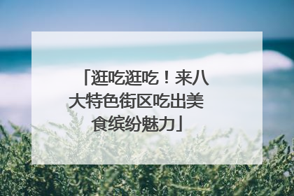 逛吃逛吃！来八大特色街区吃出美食缤纷魅力