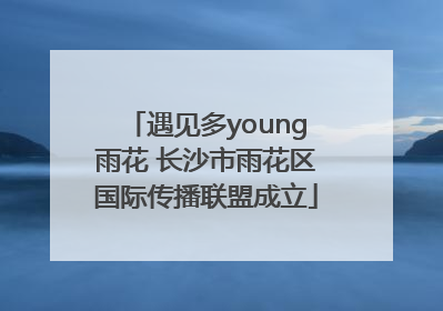 遇见多young雨花 长沙市雨花区国际传播联盟成立