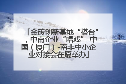 金砖创新基地“搭台”，中南企业“唱戏” 中国（厦门）-南非中小企业对接会在厦举办