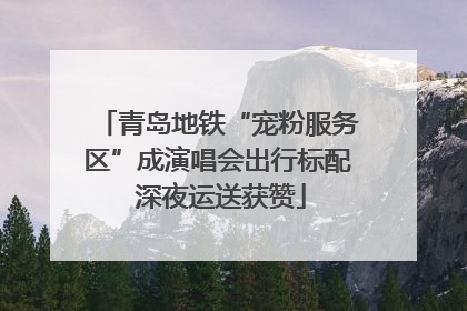 青岛地铁“宠粉服务区”成演唱会出行标配 深夜运送获赞