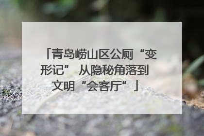 青岛崂山区公厕“变形记” 从隐秘角落到文明“会客厅”