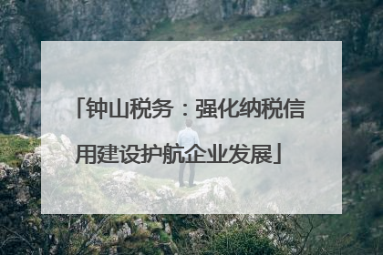 钟山税务：强化纳税信用建设护航企业发展
