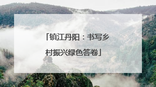 镇江丹阳：书写乡村振兴绿色答卷