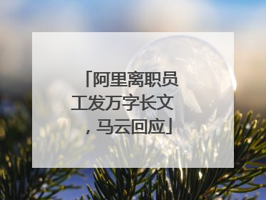 阿里离职员工发万字长文，马云回应