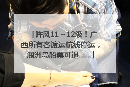 阵风11～12级！广西所有客渡运航线停运，涠洲岛船票可退……
