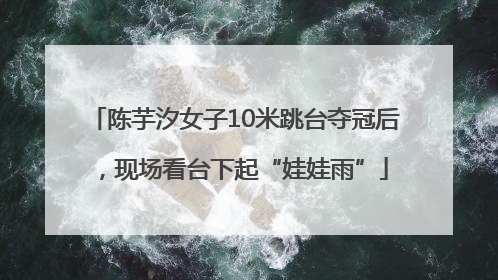 陈芋汐女子10米跳台夺冠后，现场看台下起“娃娃雨”