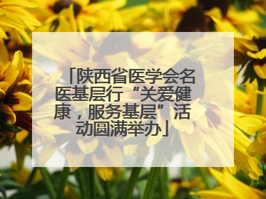 陕西省医学会名医基层行“关爱健康，服务基层”活动圆满举办