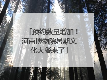 预约数量增加！河南博物院暑期文化大餐来了