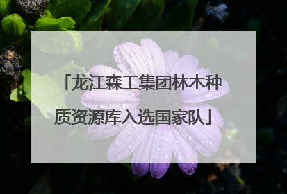 龙江森工集团林木种质资源库入选国家队