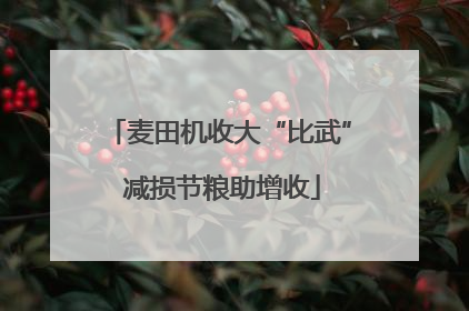 麦田机收大“比武” 减损节粮助增收