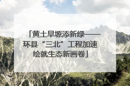 黄土旱塬添新绿——环县“三北”工程加速绘就生态新画卷