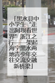 黑水县中小学生“走出阿坝看世界”浙江之行——架起海宁黑水两地青少年交往交流交融新桥梁