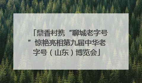 鼎香村携“聊城老字号”惊艳亮相第九届中华老字号（山东）博览会