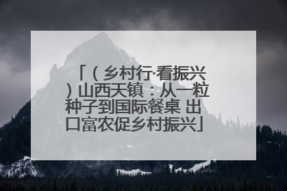 （乡村行·看振兴）山西天镇：从一粒种子到国际餐桌 出口富农促乡村振兴