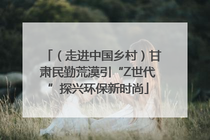 （走进中国乡村）甘肃民勤荒漠引“Z世代”探兴环保新时尚