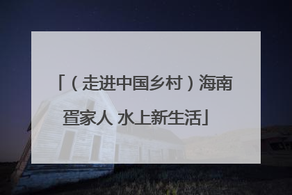 （走进中国乡村）海南疍家人 水上新生活