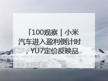 100观察｜小米汽车进入盈利倒计时，YU7定价反映品牌升维战略