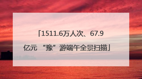 1511.6万人次、67.9亿元 “豫”游端午全景扫描