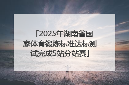 2025年湖南省国家体育锻炼标准达标测试完成5站分站赛