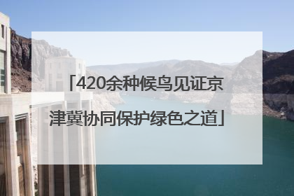 420余种候鸟见证京津冀协同保护绿色之道