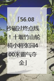 56.08秒碾过终点线！十堰竹山轮椅小将张园400米霸气夺金