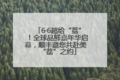 6·6超给“荔”！全球品鲜嘉年华启幕，顺丰邀您共赴美“荔”之约