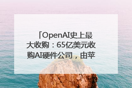 OpenAI史上最大收购：65亿美元收购AI硬件公司，由苹果前设计总监创办